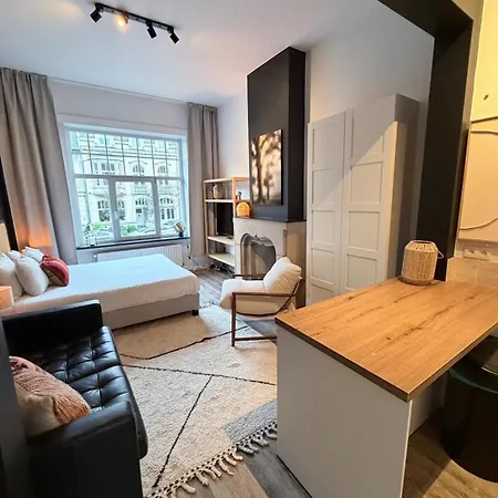 Cosy 2-bedroom For 4 Guests Near Sint-pieters Station, Perfect For Exploring Historic Апартаменты Гент